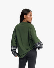 Croyez Layered Race T-Shirt | Forest Green