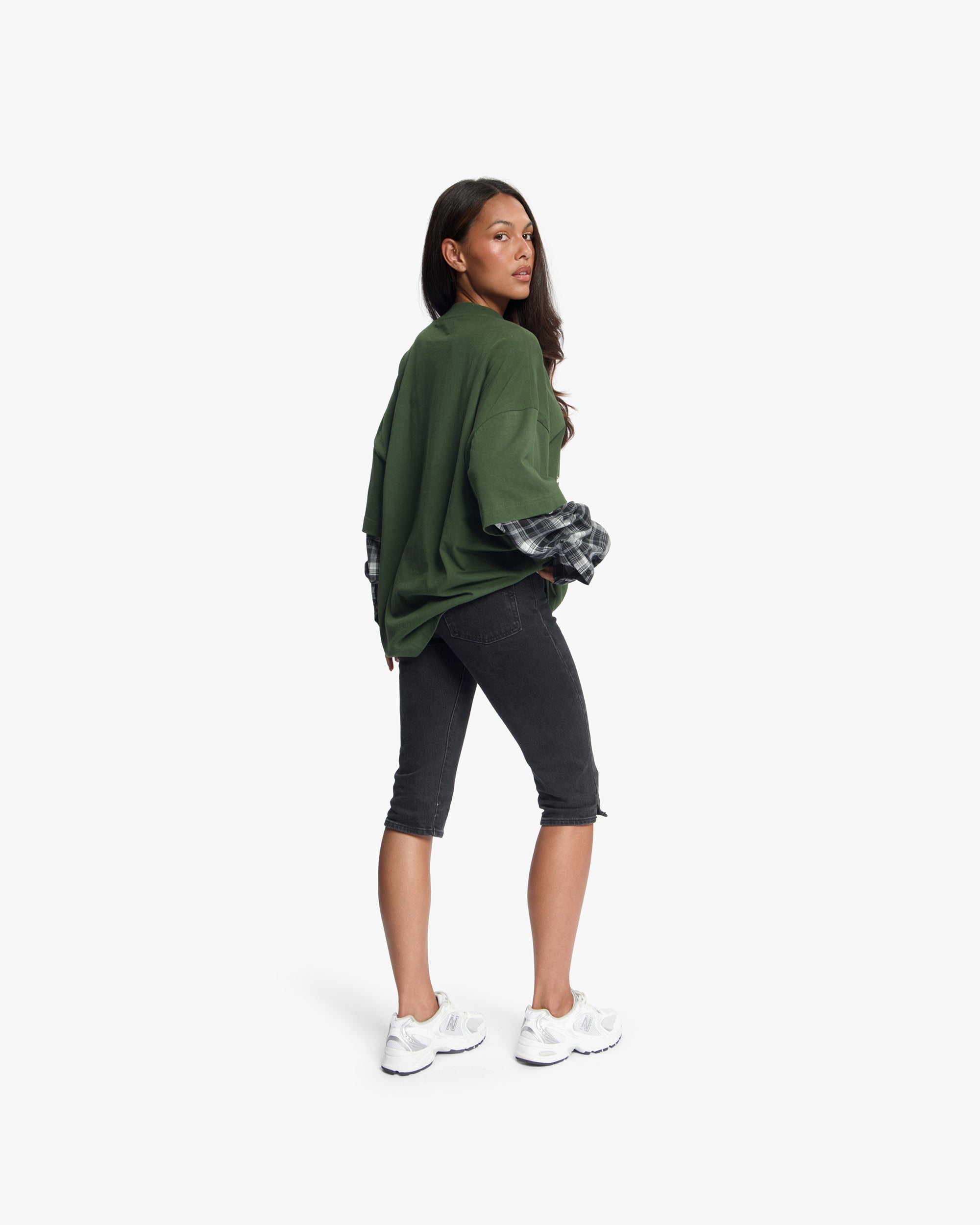 Croyez Layered Race T-Shirt | Forest Green