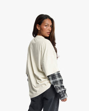 Croyez Layered Race T-Shirt | Light Beige