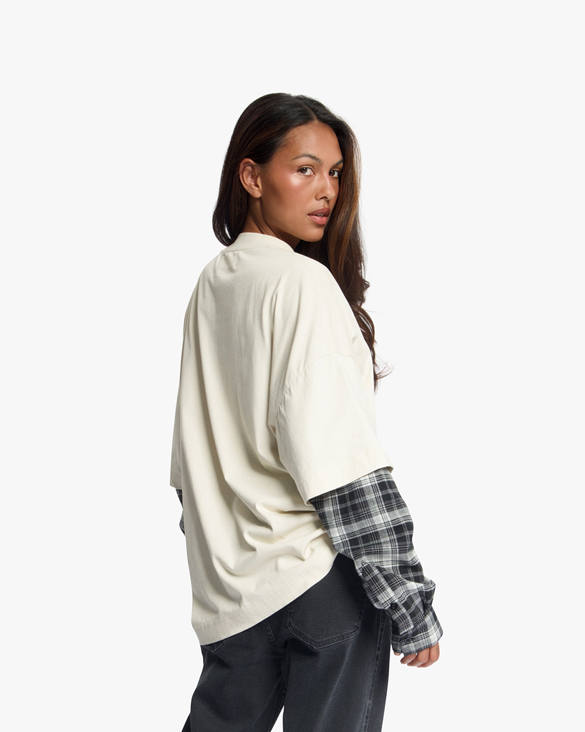 Croyez Layered Race T-Shirt | Light Beige