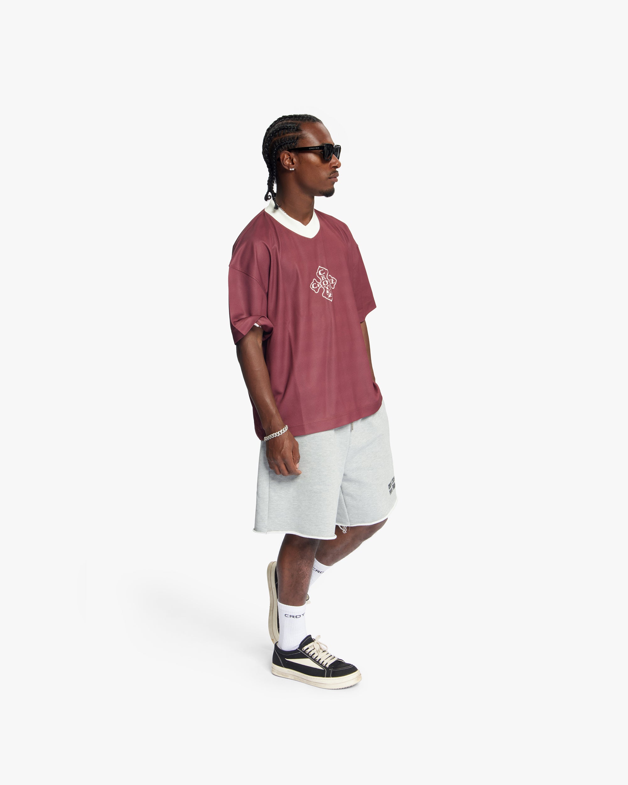 Croyez Camo Mesh Jersey | Cherry/Off-White