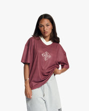 Croyez Camo Mesh Jersey | Cherry/Off-White
