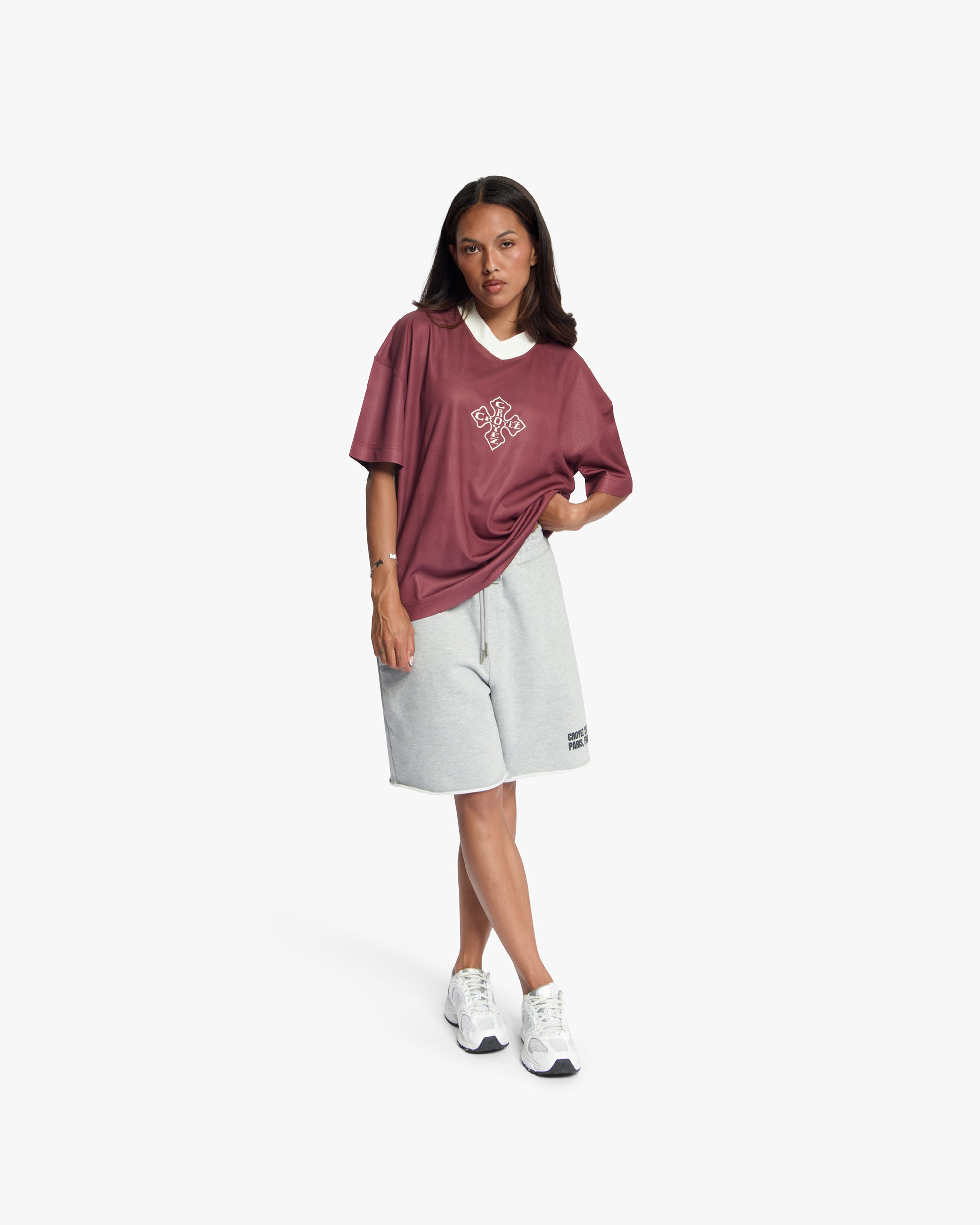 Croyez Camo Mesh Jersey | Cherry/Off-White
