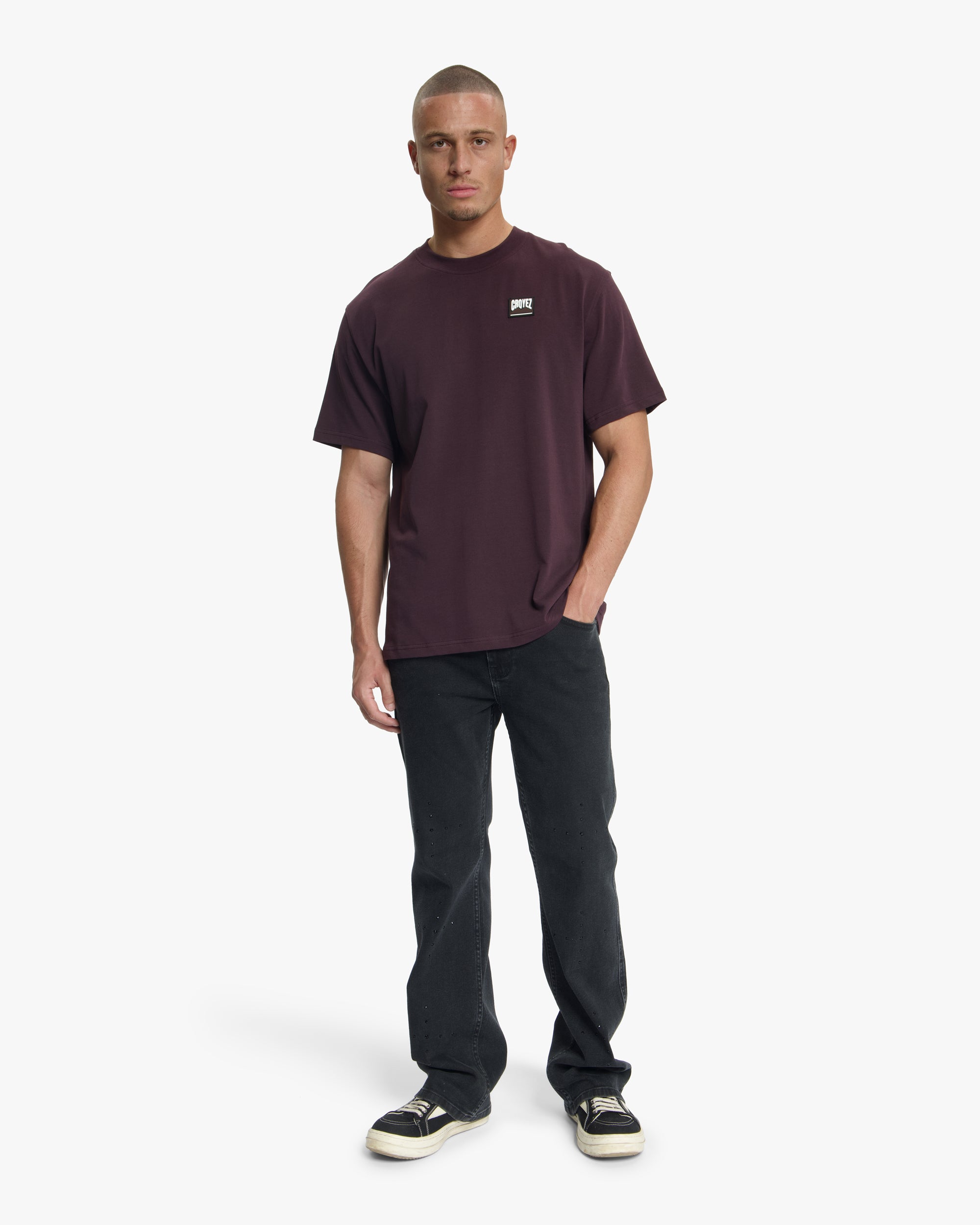 Croyez Patch T-Shirt | Raisin Red