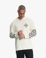 Croyez Cross Longsleeve T-Shirt | Light Beige