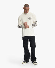 Croyez Cross Longsleeve T-Shirt | Light Beige