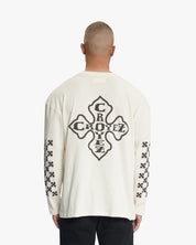 Croyez Cross Longsleeve T-Shirt | Light Beige