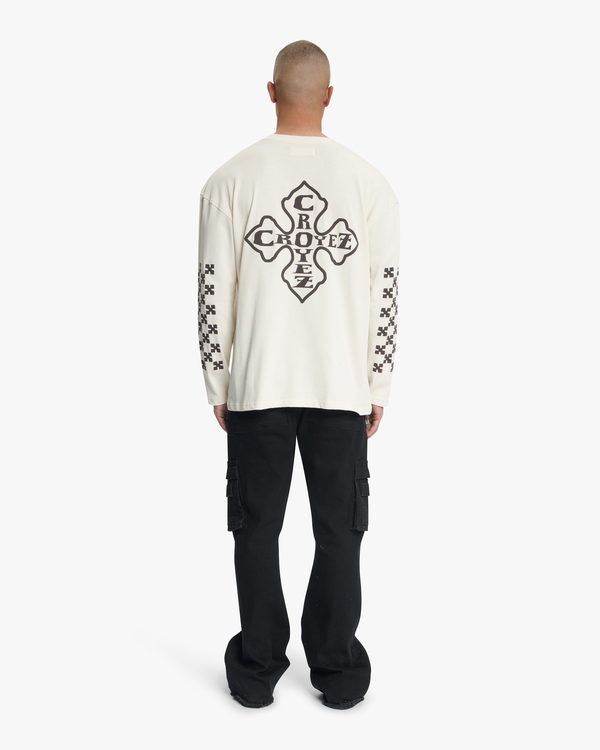 Croyez Cross Longsleeve T-Shirt | Light Beige