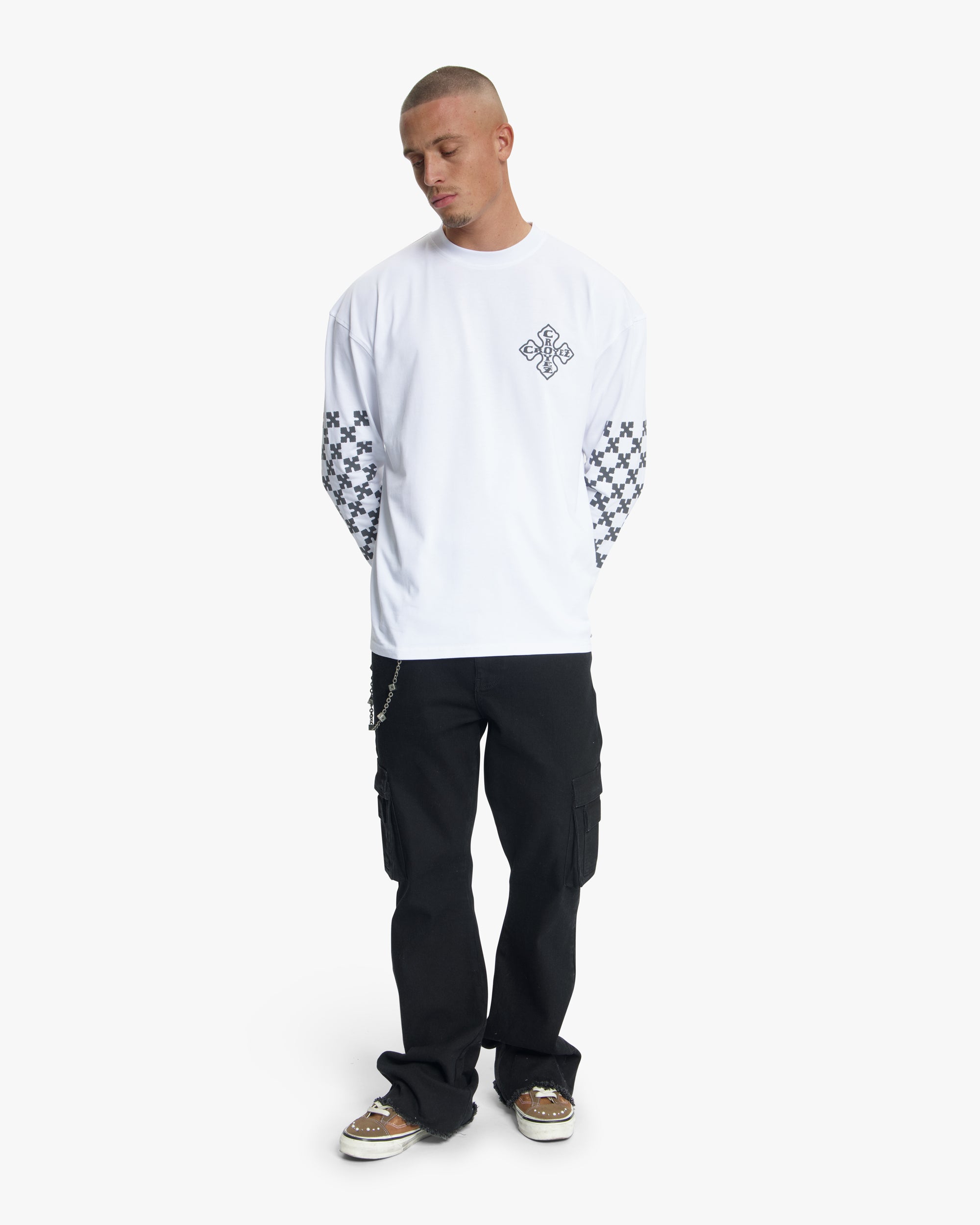 Croyez Cross Longsleeve T-Shirt | White