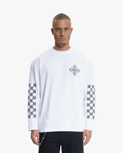 Croyez Cross Longsleeve T-Shirt | White