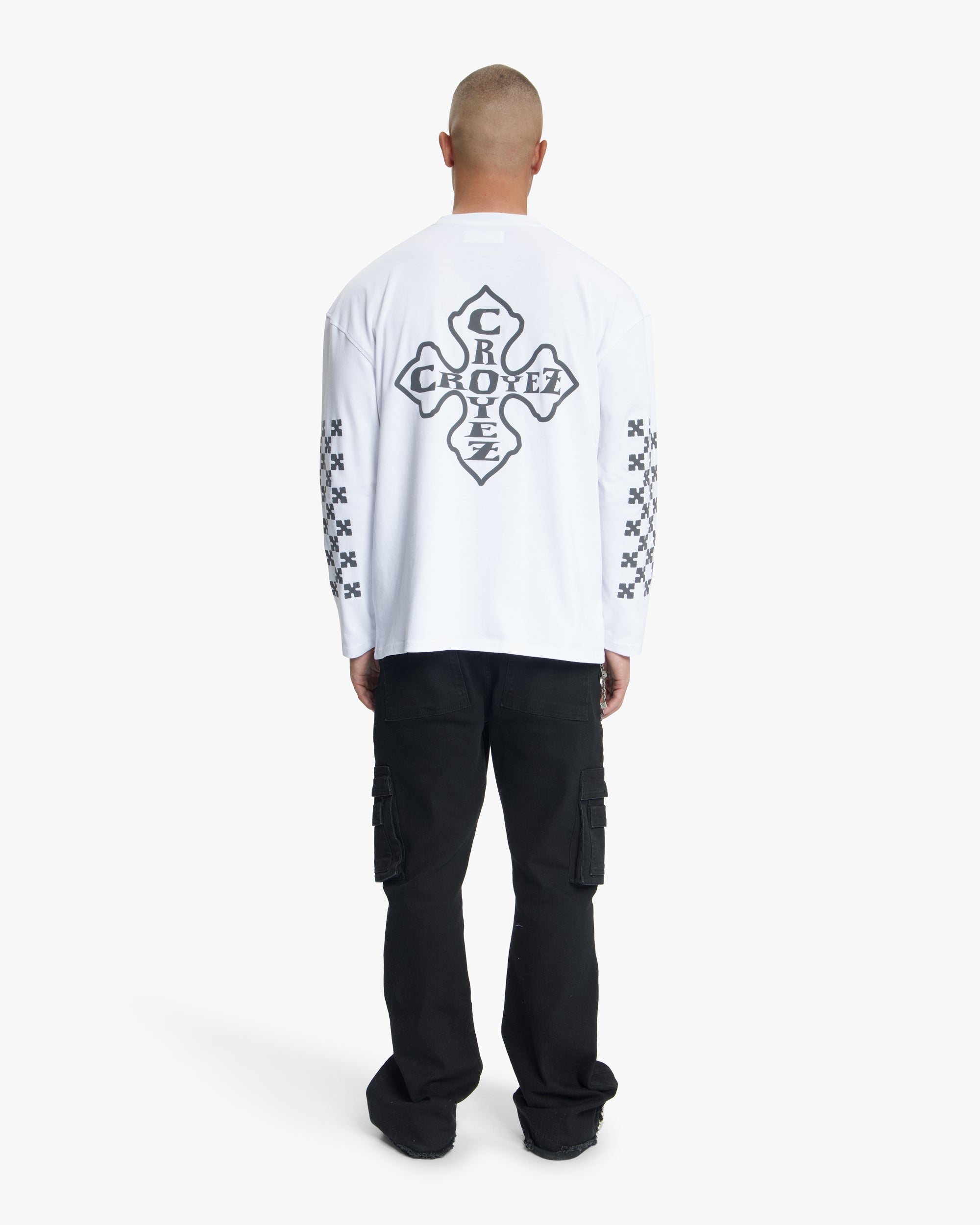 Croyez Cross Longsleeve T-Shirt | White