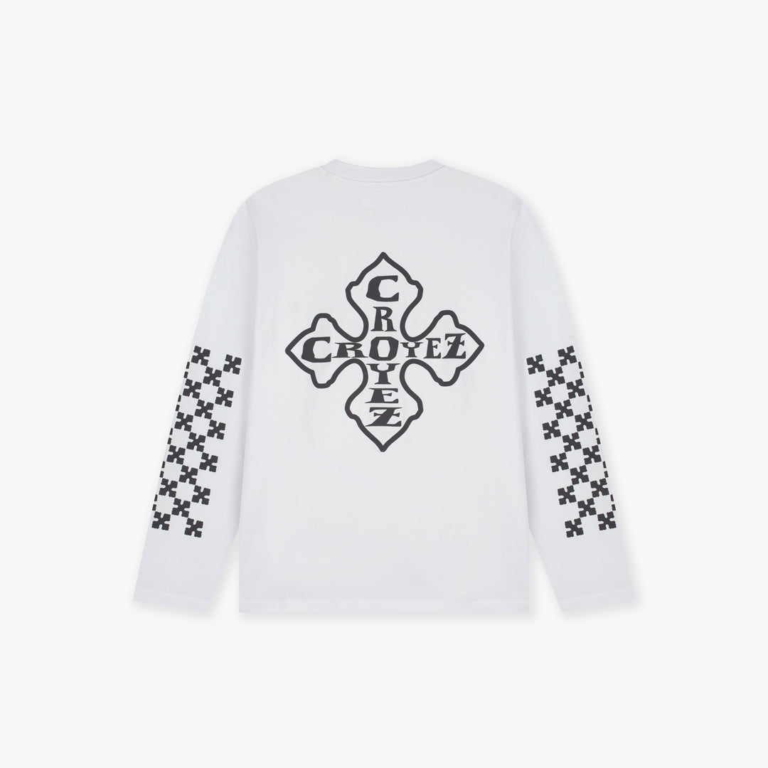 Croyez Cross Longsleeve T-Shirt | White