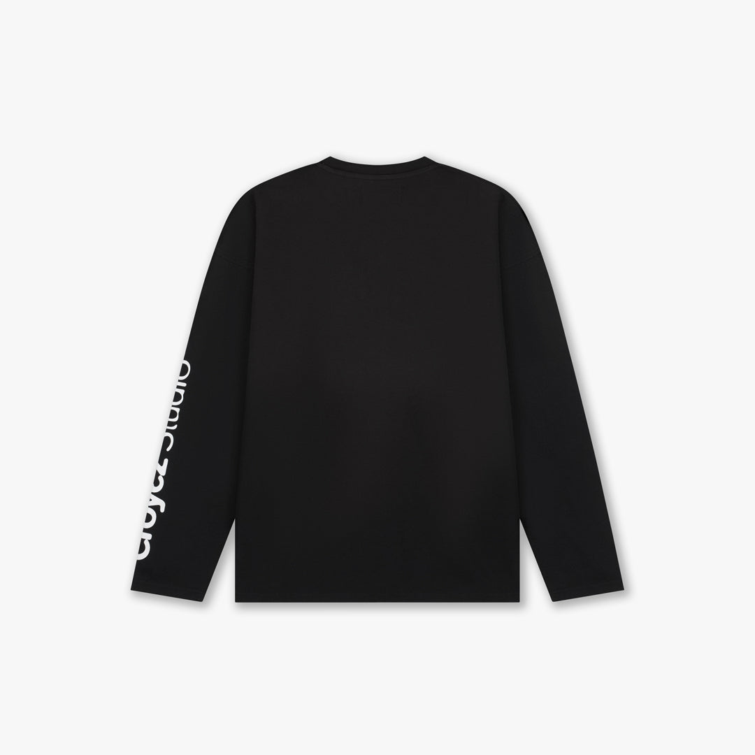 Croyez Studio Faded Longsleeve T-Shirt | Black