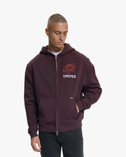 Croyez Gardener Zip Hoodie | Raisin Red