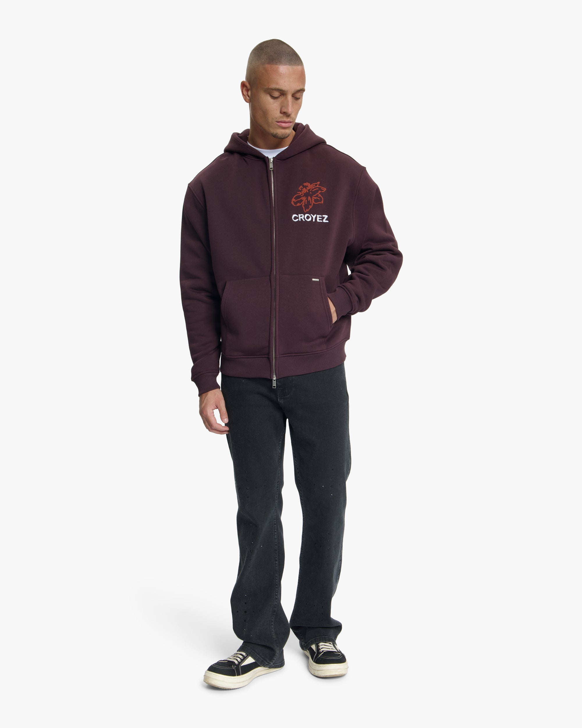 Croyez Gardener Zip Hoodie | Raisin Red