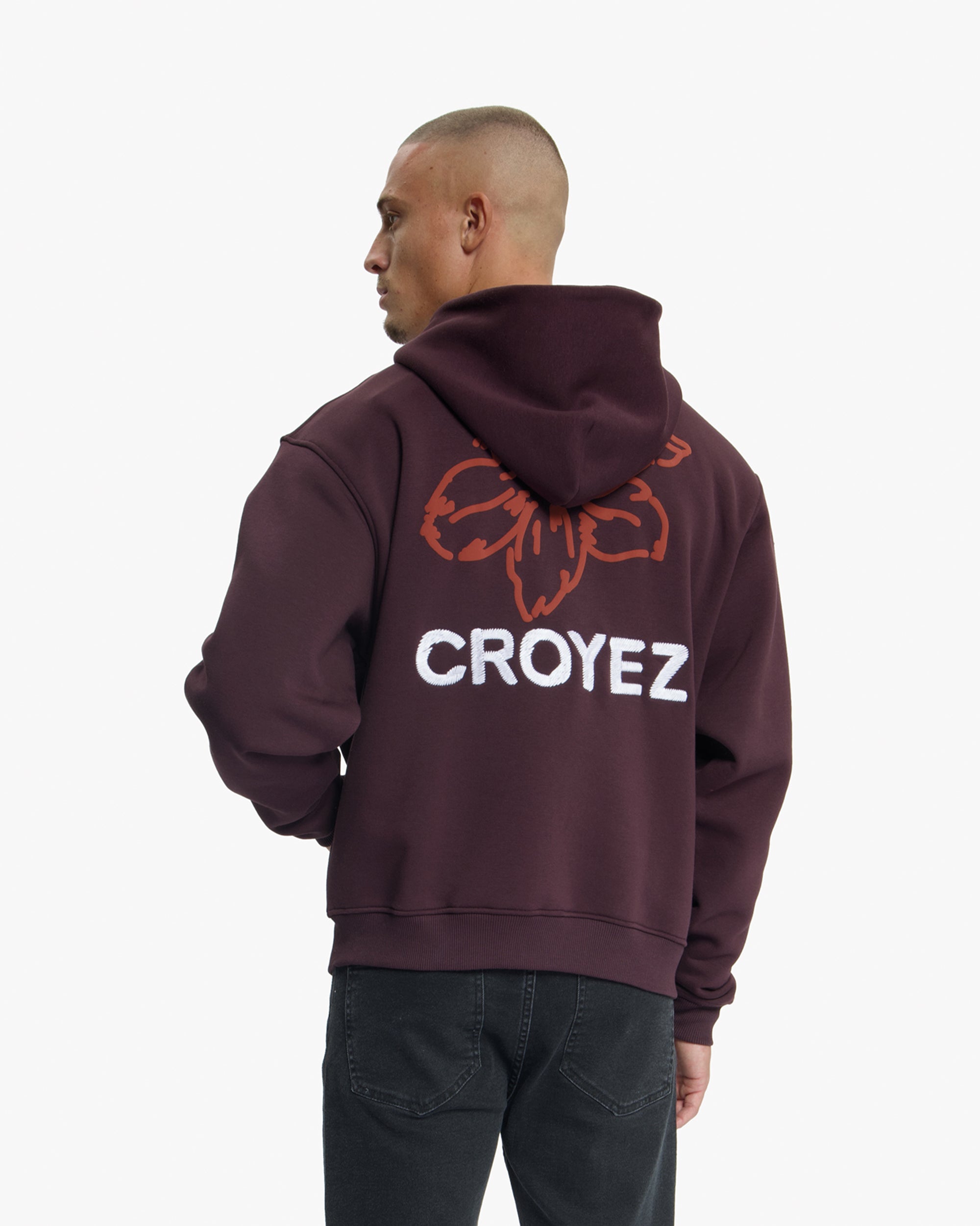 Croyez Gardener Zip Hoodie | Raisin Red