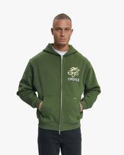 Croyez Gardener Zip Hoodie | Forest Green