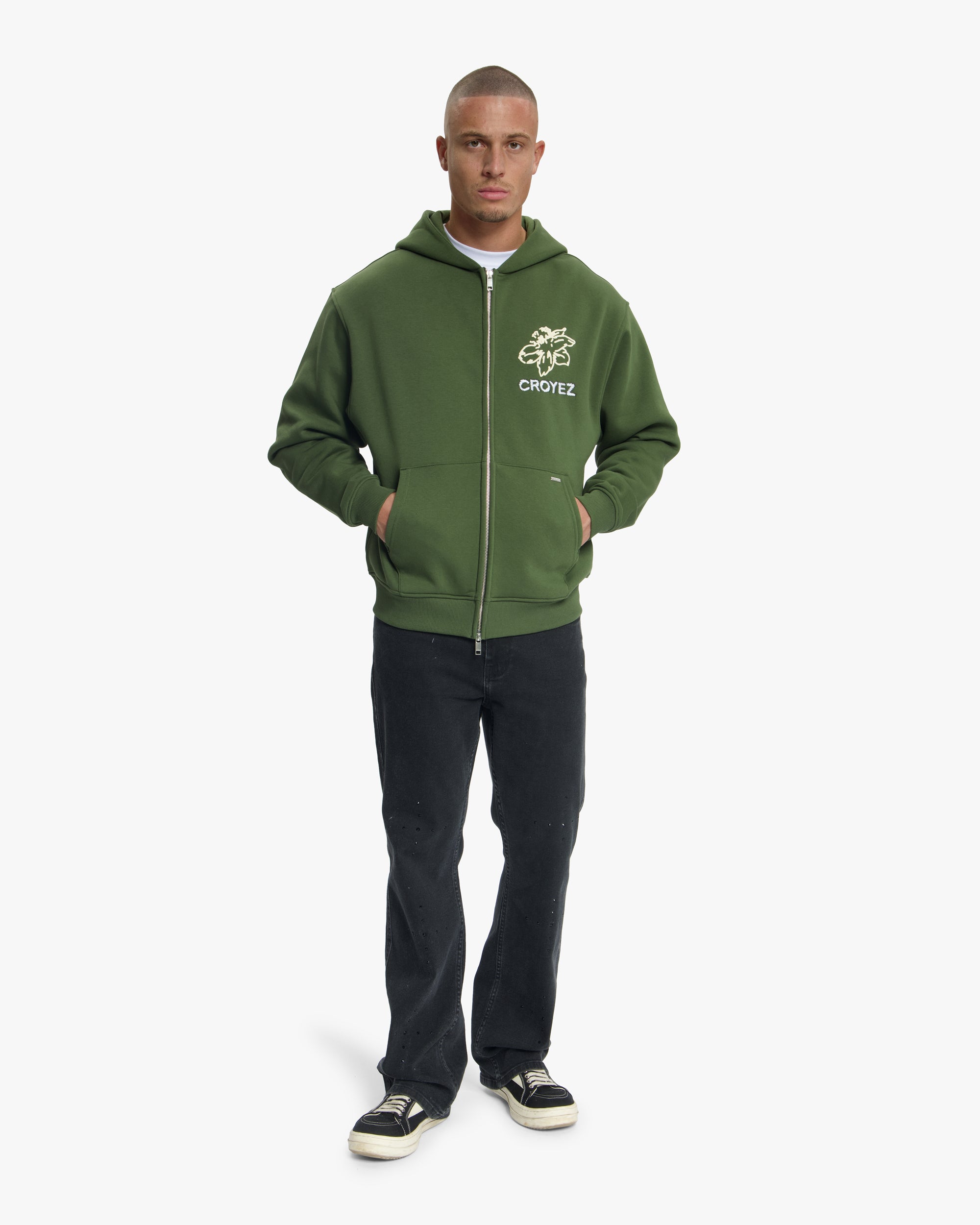 Croyez Gardener Zip Hoodie | Forest Green