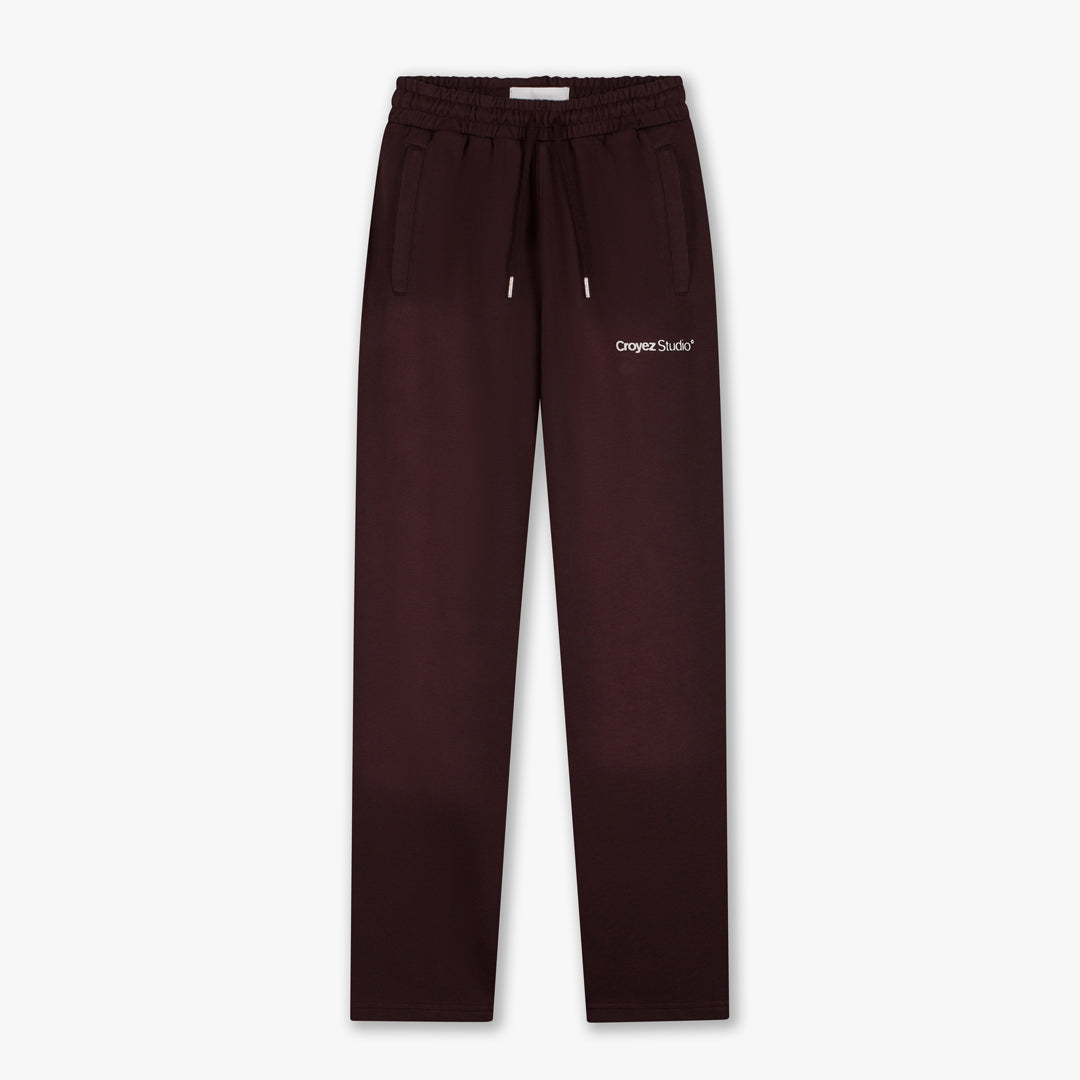  Croyez Studio Faded Straight Leg Sweatpants | Raisin Red