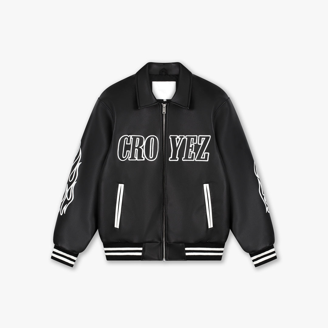  Croyez Studio Leather Jacket | Black