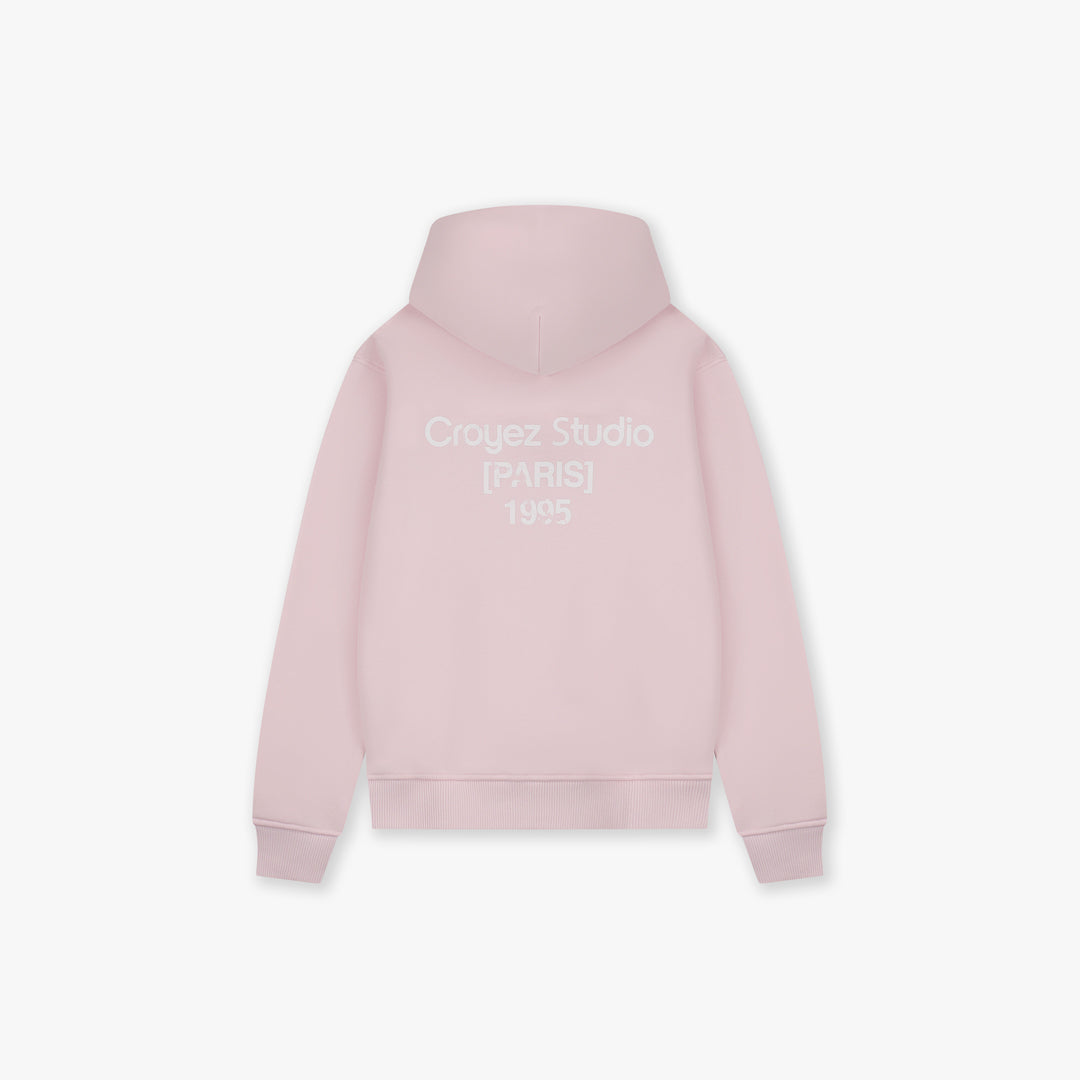 Croyez Studio Damaged Zip Hoodie | Pink