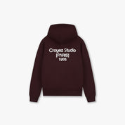Croyez Studio Damaged Zip Hoodie | Raisin Red