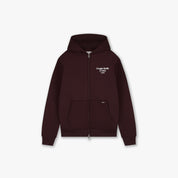 Croyez Studio Damaged Zip Hoodie | Raisin Red