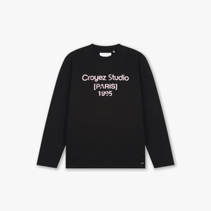 Croyez Studio Damaged Longsleeve T-Shirt | Black