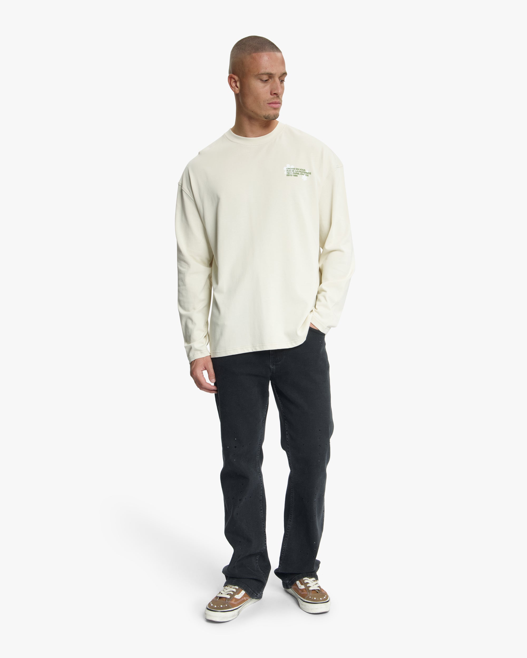 Croyez Silhouette 2.0 Longsleeve T-Shirt | Light Beige