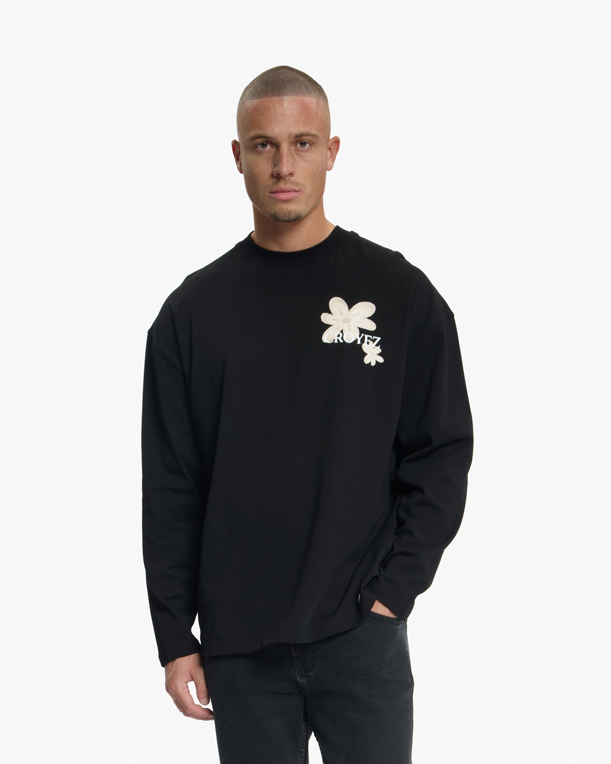 Croyez Botanique Longsleeve T-Shirt | Black