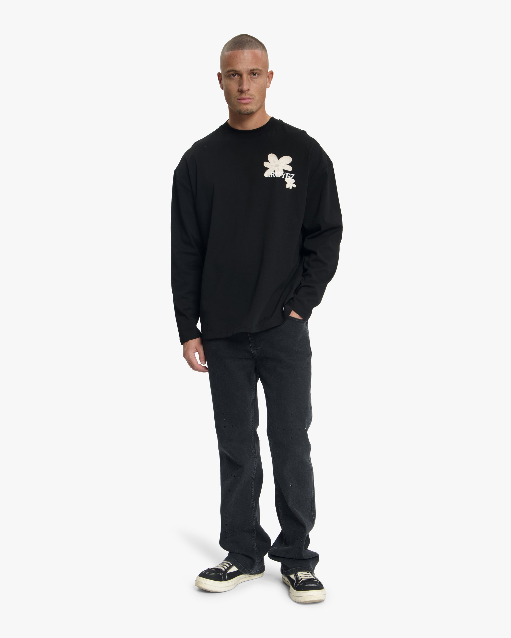 Croyez Botanique Longsleeve T-Shirt | Black
