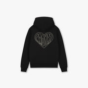 Croyez Stitched Heart Zip Hoodie | Black/LightYellow