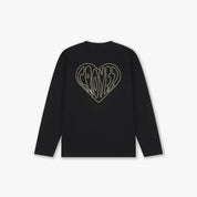 Croyez Stitched Heart Longsleeve T-Shirt | Black