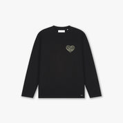 Croyez Stitched Heart Longsleeve T-Shirt | Black