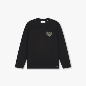 Croyez Stitched Heart Longsleeve T-Shirt | Black