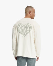 Croyez Stitched Heart Longsleeve T-Shirt | Light Beige