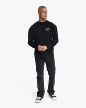 Croyez Stitched Heart Longsleeve T-Shirt | Black