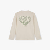 Croyez Stitched Heart Longsleeve T-Shirt | Light Beige