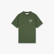 Croyez Stitched Heart T-Shirt | Forest Green