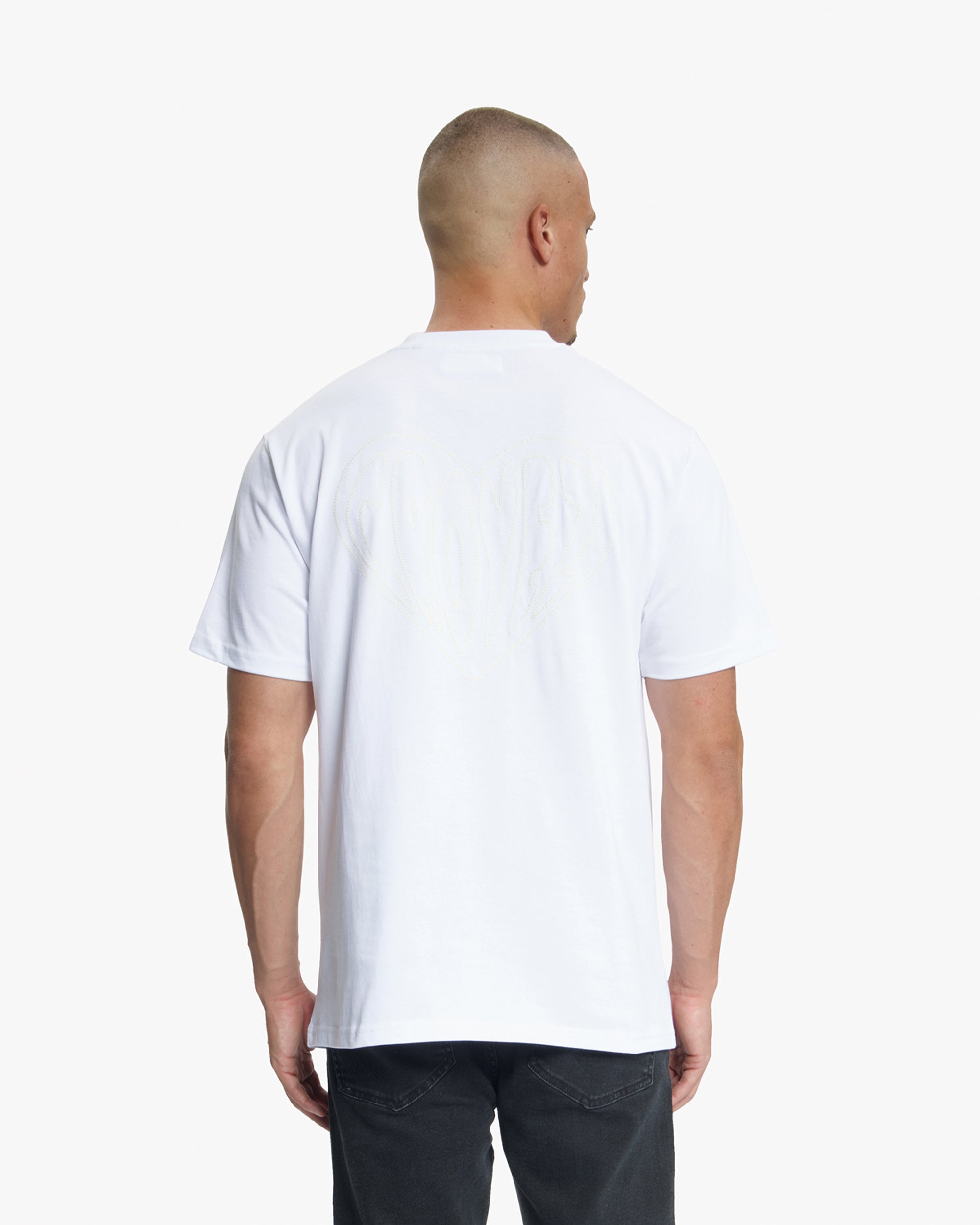 Croyez Stitched Heart T-Shirt | White