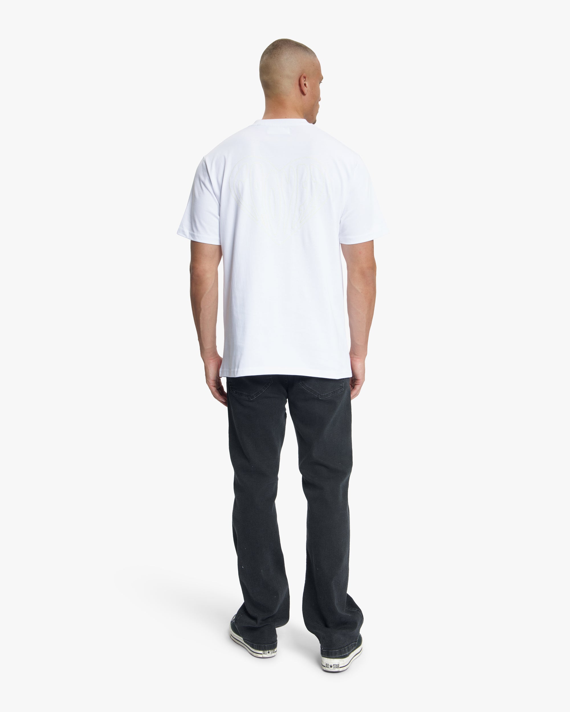 Croyez Stitched Heart T-Shirt | White