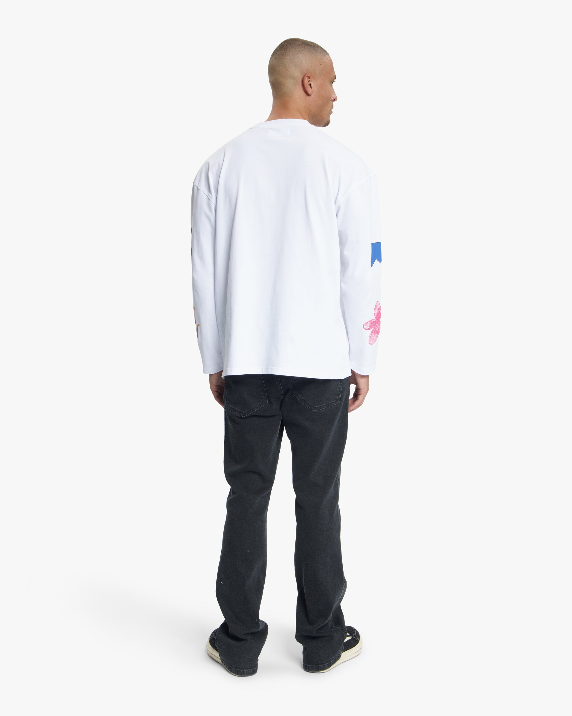 Croyez Sketched Longsleeve T-Shirt | White