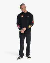 Croyez Sketched Longsleeve T-Shirt | Black