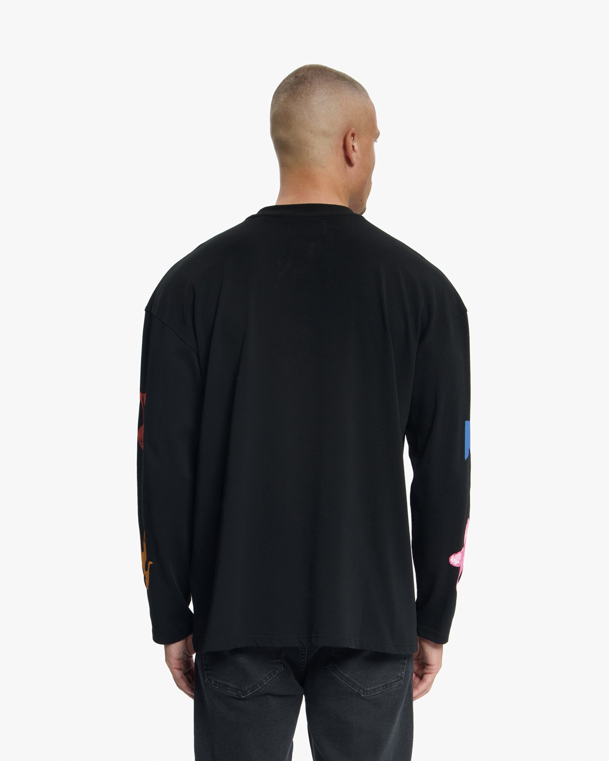 Croyez Sketched Longsleeve T-Shirt | Black