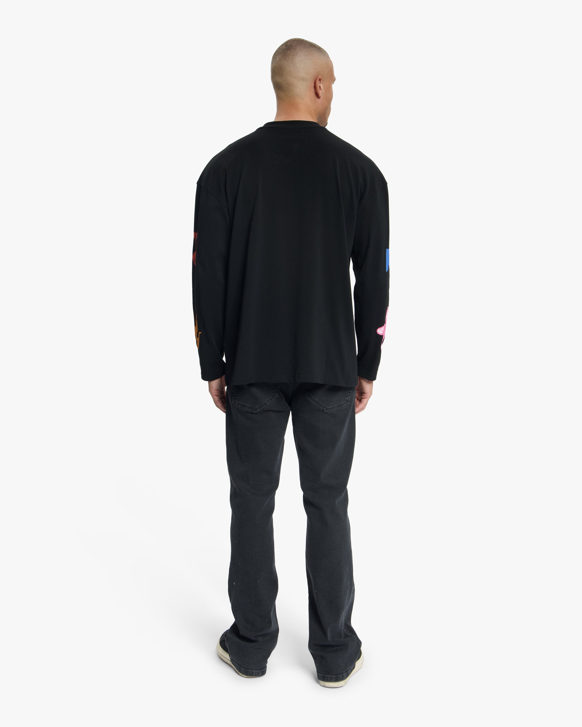 Croyez Sketched Longsleeve T-Shirt | Black