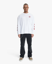 Croyez Rockstar Longsleeve T-Shirt | White/Cherry