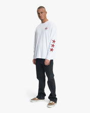 Croyez Rockstar Longsleeve T-Shirt | White/Cherry