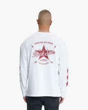 Croyez Rockstar Longsleeve T-Shirt | White/Cherry