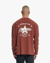 Croyez Rockstar Longsleeve T-Shirt | Melted Red