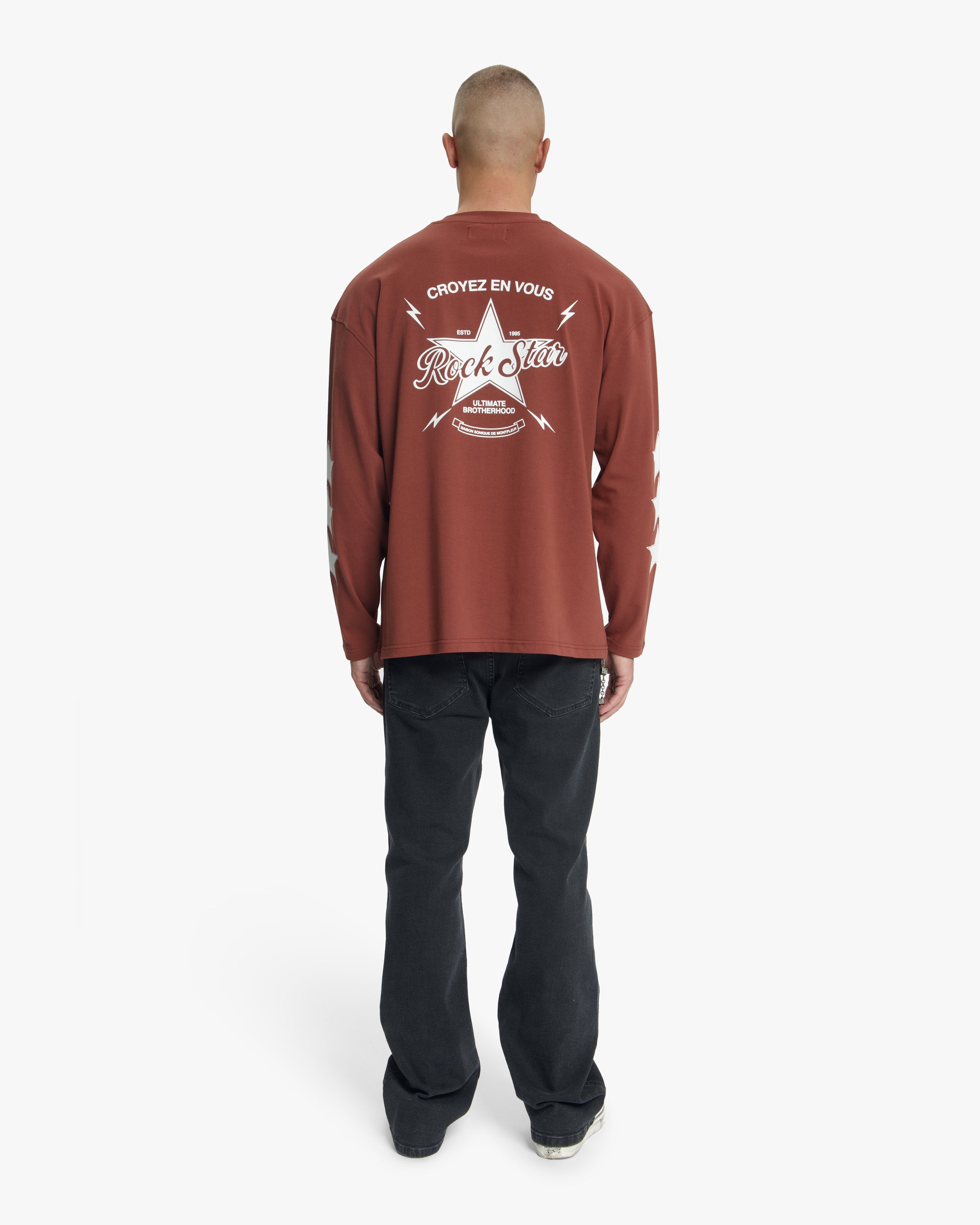 Croyez Rockstar Longsleeve T-Shirt | Melted Red